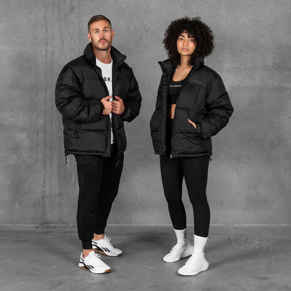 THE BRAVE - SIGNATURE PUFFER JACKET - BLACK